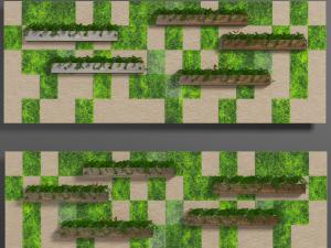 墙面花盆植物墙