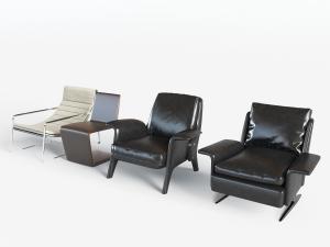 后现代真皮单人沙发3d模型 后现代真皮单人沙发