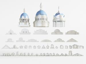 中东阿拉伯风情的尖塔雕花构建