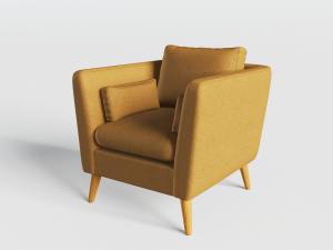 现代姜黄色单人沙发3d模型 现代姜黄色单人沙发
