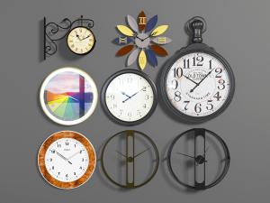 简欧圆形钟表3d模型 简欧圆形钟表