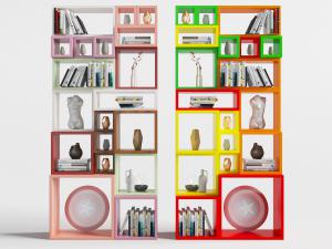 后现代彩色装饰置物架