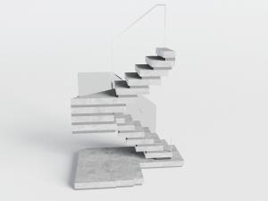 现代大理石台阶的楼梯3d模型 现代大理石台阶的楼梯