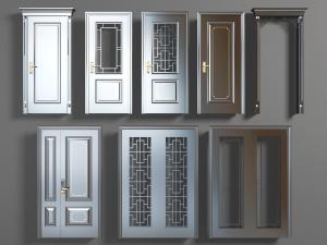 新中式实木镂空平开门