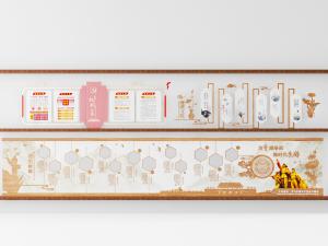 党建文化宣传背景墙3d模型 党建文化宣传背景墙