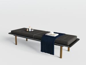 后现代长方形沙发凳