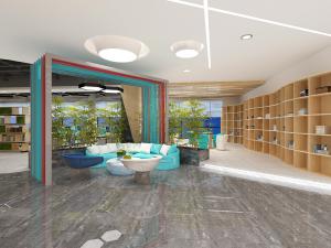 后现代书吧图书馆阅览室