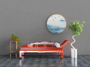 中式实木贵妃椅美人榻