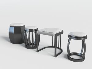 中式鼓凳、镂空凳子和坐凳