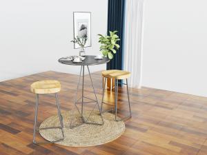 北欧圆形吧桌吧凳组合