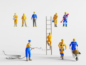 拿水管的消防队员门3d模型 拿水管的消防队员门