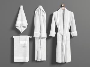 现代挂在墙面上的浴袍毛巾卫浴小件