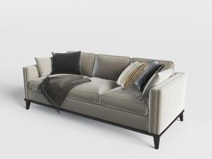 新中式布艺多人沙发3d模型 新中式布艺多人沙发