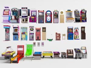 现代游戏机游乐设施设备3d模型 现代游戏机游乐设施设备