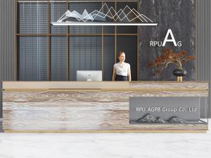 新中式前台接待台