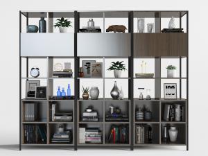 北欧实木镂空置物装饰架