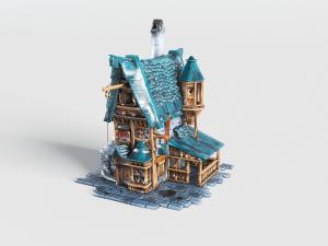 游戏场景建筑草屋