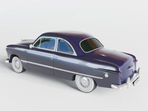 现代蓝色老爷车汽车3d模型 现代蓝色老爷车汽车