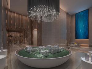 现代售楼处大厅沙盘