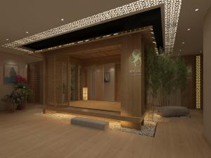 日式汗蒸房门厅大厅