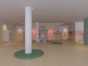 现代幼儿园大厅活动室