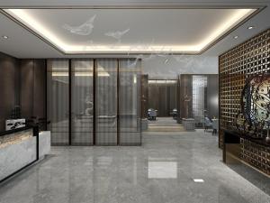 新中式酒店接待前台大厅