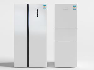 现代白色电冰箱