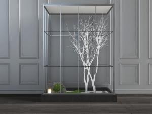 现代枯树地灯景观小品