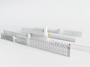 现代不锈钢智能遥控伸缩大门