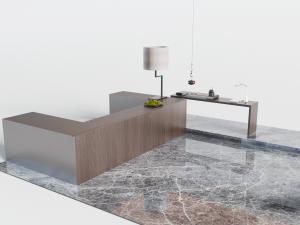 新中式吧台茶桌