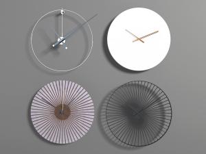 现代圆形钟表3d模型 现代圆形钟表