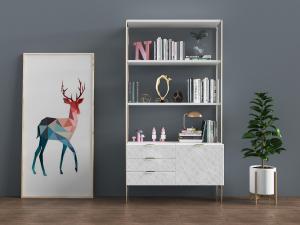 北欧置物装饰架、地画