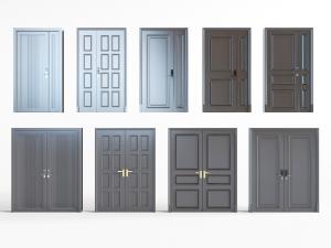 现代入户防盗门、字母平开门