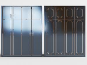 新中式带顶柜的衣柜