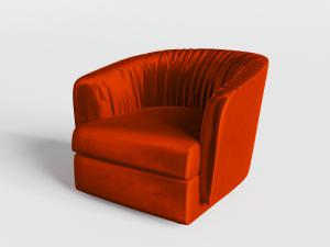 现代红色单人沙发3d模型 现代红色单人沙发