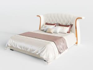 简欧菱形软包床头双人床