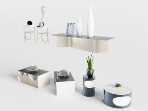 新中式方形茶几边几