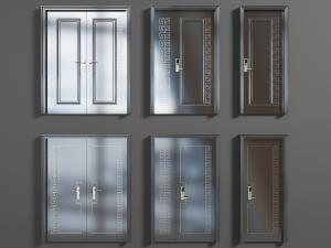 新中式金属双扇大门卧室平开门