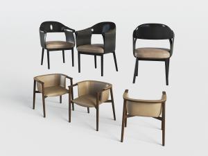 新中式皮革圈椅、扶手椅