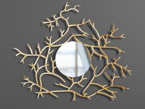 现代树枝造型的装饰镜子
