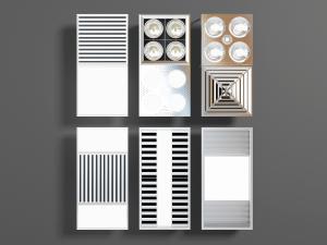 现代卫浴间浴霸、排风扇