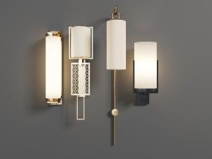 新中式柱形灯罩壁灯