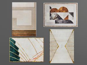 后现代长方形地毯3d模型 后现代长方形地毯