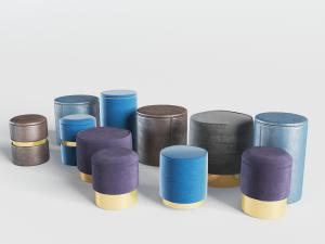 现代布艺圆形坐墩凳子