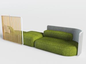 现代轻奢拼接多人沙发3d模型 现代轻奢拼接多人沙发