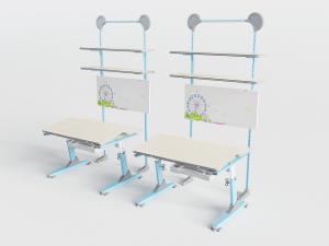 儿童可升降学习书桌3d模型 儿童可升降学习书桌