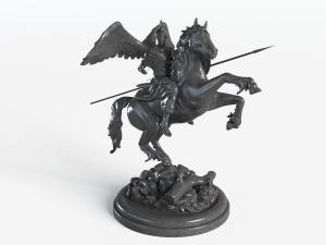 欧式骑着马的战争天使雕塑雕刻