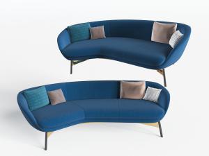 现代轻奢多人沙发3d模型 现代轻奢多人沙发