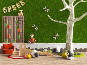 现代儿童活动区滑滑梯单人沙发玩偶3d模型 现代儿童活动区滑滑梯单人沙发玩偶