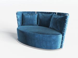 现代布艺多人沙发3d模型 现代布艺多人沙发